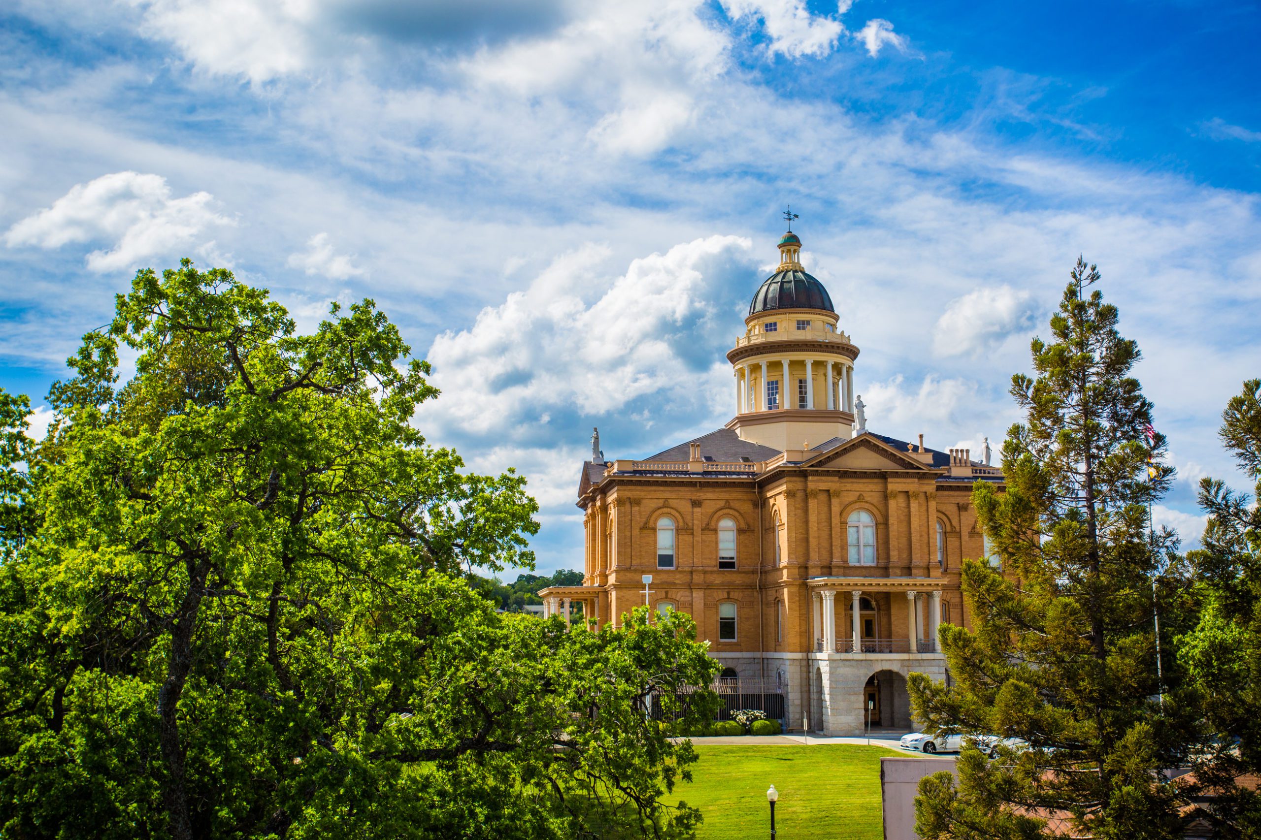 The Placer County Courthouse above Old Town Auburn.